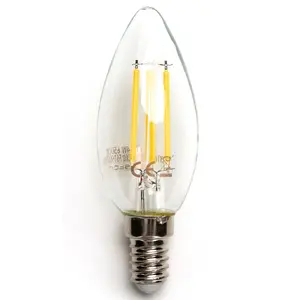Bombilla LED de filamento C35 E14 4W transparente - eficiencia energética, larga duración, ideal para decoración y ambientación en - Product Image 3