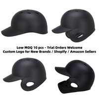 Casque de baseball en ABS haute résistance TaiWan709S avec visière et double protection des oreilles, MOQ 10, accessoires de baseball personnalisables avec LOGO