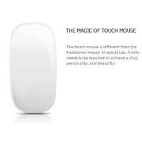 Mouse Nirkabel OEM Mini Slim 2.4GHz BT5.0 3D Touch Mute Rechargeable 1600 DPI Magic Touch untuk iPad Macbook Kantor Rumah