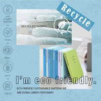 Logo personnalisé en gros étanche à l'eau recycler tissu planificateur A4 A5 A6 couverture rigide Journal impression carnet de réunion planificateur