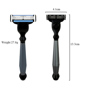Rasoir pour hommes en acier inoxydable de haute qualité avec système de 3 lames soudées par points, idéal pour la maison et les salons de coiffure - Product Image 1