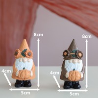 Ensemble de figurines de Noël en résine, artisanat en forme d'ours, statue tenant une citrouille, décoration de table ou d'étagère pour la maison
