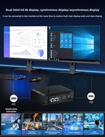 Mini PC industriel sans ventilateur HYSTOU H7 10e génération avec double LAN, Windows 11, pour la revente, IoT, bureau, prise AU/US