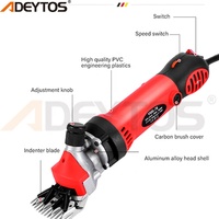 Máquina Esquiladora Eléctrica Industrial Inalámbrica para Ovejas y Cabras, 18V, de Alta Velocidad, con Diámetro de Corte de 76 mm