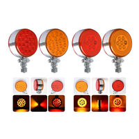 12V 24V LED feux arrière de remorque 3 pouces rond Double face rouge ambre camion feux de recul feu de position