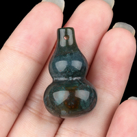 Nouveau pendentif en pierre de jaspe fantaisie en forme de calebasse de 30 mm avec trou, pierre de guérison, décoration artisanale pour la création de cadeaux DIY