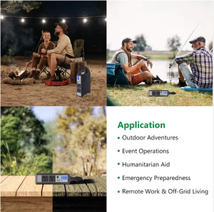 YILI 300W Station <span class=keywords><strong>solaire</strong></span> portable onduleur à onde sinusoïdale pure batterie lithium-ion contrôleur MPPT démarreur de saut Port RV voiture/hors réseau - Product Image 4