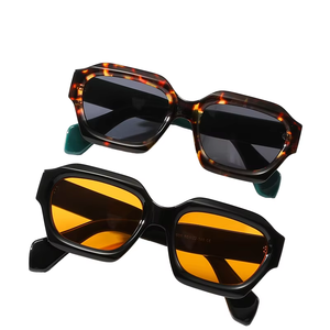 2024 European American Style Gold <b>Sunglasses</b> New Trend Ins Fashion Modern Street Photography Polygonal Irregular Personality - Product Image 1