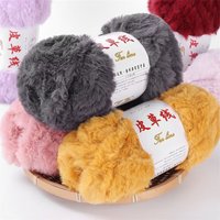 100g High Tenacity Fast Nerz Wolle Fabrik Großhandel Hand gestrickt Lang mantel gefärbt grenz überschreitend Außenhandel Muster Phantasie Garn