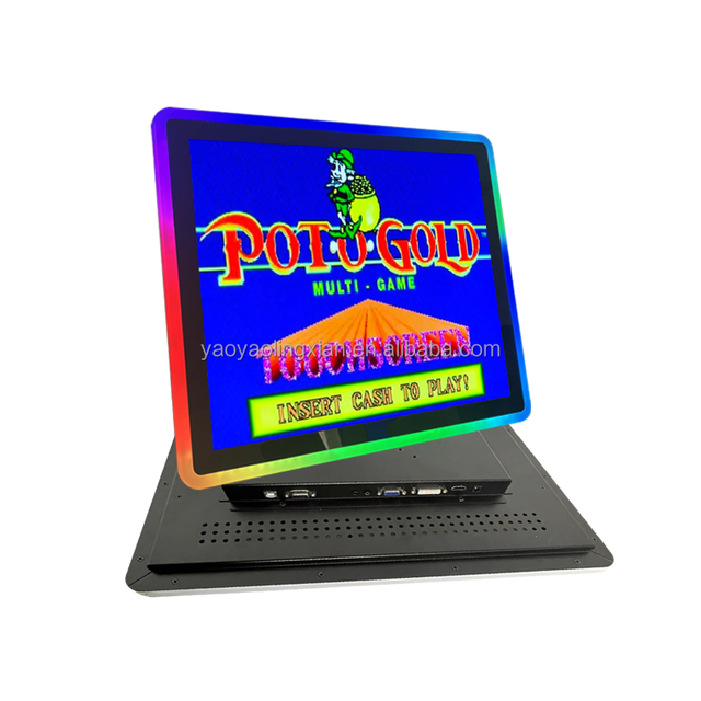 19 Inch PCAP Touch USB RS232 Interface LED Lighting Touching Screen Monitor for Game Room