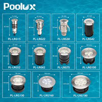 42mm 52mm 62mm Runde Mini Einbau-LED 12V Untergrundbeleuchtung Unterwasser IP68 Wasserdichte LED Einbau-Poolleuchten