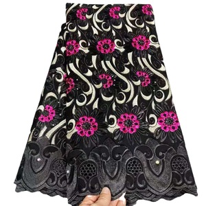 <strong>Wholesale</strong> High Quality Nigerian Embroidery Material With Flower Swiss Voile Cotton <strong>Lace</strong> <strong>Fabric</strong> for Dress - Product Image 1