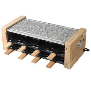 Grill à <span class=keywords><strong>raclette</strong></span> portable d'intérieur à 2 niveaux avec poignées <span class=keywords><strong>en</strong></span> <span class=keywords><strong>bois</strong></span>, barbecue électrique à <span class=keywords><strong>raclette</strong></span> pour 8 personnes - Product Image 2