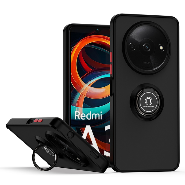 Translucent Magnetic Ring Holder Cell Phone Cases for Xiaomi Redmi A3 A1 A2 4G Plus Shockproof Matte Full Fit Phone Cover