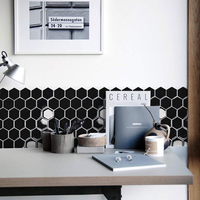 Prix de gros Auto-adhésif 3D PU Papier peint Carreaux Mosaïque Carreaux muraux Stickers muraux pour cuisine salle de bain décoration intérieure