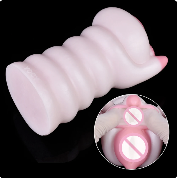 Realistic Cow Beast Dual Channel Men's Masturbator Sex Toy