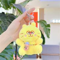 Pendentif poupée en peluche chat créatif avec bouteille d'eau, prix pour machine à griffes, porte-clés animal en peluche, vente en gros d'usine