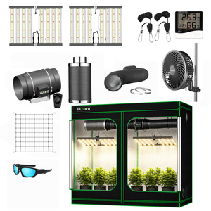 LUXINT 10x10ft Large Grow Tent Complete Kit 8x8ft 8x4ft Led Grow Light 8" Ventilation System For Garden Building Commercial