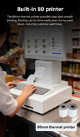 Système de point de vente tout-en-un le plus récent de 15,6 pouces avec Windows 10/11, processeur I3/I5/I7, kiosque de commande pour restaurant, caisse enregistreuse, terminal de paiement pour magasin