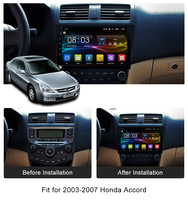Autoradio Android 2+32G 10 pouces multimédia Bluetooth écran tactile navigation pour Honda Accord 7ème génération 2003-2007