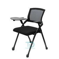 Chaise de formation pliable Foshan avec tablette d'écriture intégrée pour l'école, la salle de conférence, le bureau, les réunions et les étudiants