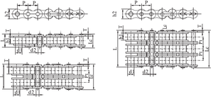 Chaînes et pignons résistants d'acier inoxydable de SS60H-2 SS12AH-2 pour des industries de restaurant - Product Image 2
