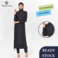 Maillot de bain burkini extra-long, 3 pièces, manches longues, couverture complète, pour femmes musulmanes, vêtements de plage