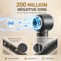 Sèche-cheveux brosse Torlin 5-en-1 à air chaud, moteur BLDC 110000 tr/min, 1300W, débit d'air 20 m/s, 3 températures et 3 vitesses, fonction air froid, prises EU US UK