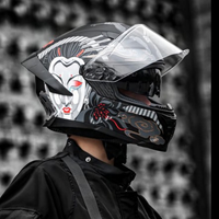 Casque de moto intégral 2026 personnalisable en usine avec visière double ABS, homologué 3C/DOT, 800 autocollants et fermeture rapide