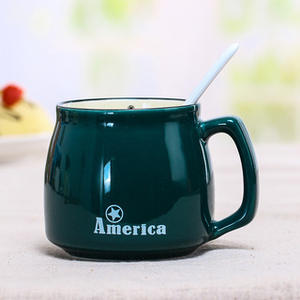Taza de cerámica con logotipo personalizado para el vientre, regalo de negocios, taza de leche para el desayuno, taza esmaltada de Color personalizada - Product Image 6