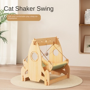 Vente en gros OEM/ODM : Lit hamac surélevé pour <span class=keywords><strong>chat</strong></span> en bois moderne, en forme de fusée, pour grands chats - Product Image 1