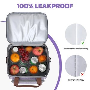 Sac <span class=keywords><strong>isotherme</strong></span> multi-poches pour le travail, le camping, les pique-niques, pour femmes et hommes - Product Image 6