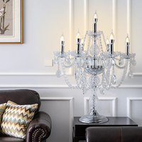 Lampe de table en verre de cristal de Style contemporain nordique pour la maison Villa blanc chaud pour chambre à manger salon bureau bureau E12