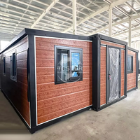 Maison conteneur préfabriquée et imperméable en acier de 20 pieds et 40 pieds Maison mobile modulaire avec 2 ou 4 chambres à coucher préfabriquée