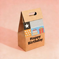 Sac cadeau en carton écologique personnalisé en gros avec poignée découpée pour bougies et articles d'artisanat