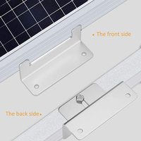 Corigy RV Montage Support noir en forme de Z Support de montage de panneau solaire pour caravane de bateau