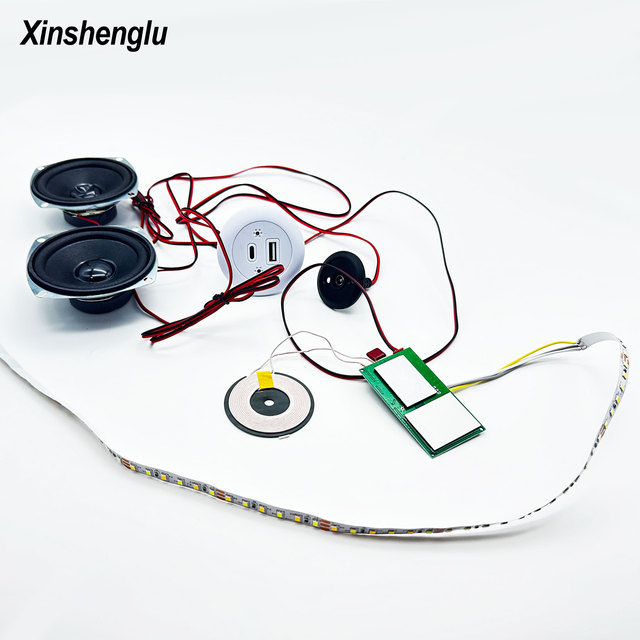 12V 15W Wireless Charging USB&Charging Port Fast Charging Touch Sensor Module Switch for Bedside Table Cupboard