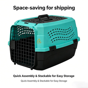 Eur Pet Eur Pet Meilleure vente : Cage de <span class=keywords><strong>transport</strong></span> portable pour chats en matériau PP robuste, pour l'extérieur, style et motif solides - Product Image 2