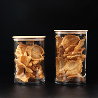 Pot en plastique PC non-verre écologique de 250 ml pour la conservation des aliments, multifonctionnel, avec couvercle, pour pelures de mandarine séchées et produits secs - Vente en gros