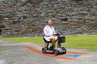 Fauteuil roulant électrique pliable portable, déambulateur, scooter électrique à 4 roues pour personnes âgées, batterie au lithium étanche, moteur 500W