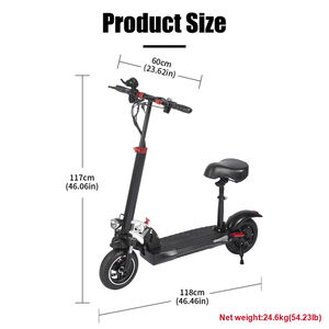 Patinete eléctrico plegable pequeño rápido de 10 pulgadas de alta velocidad, peso ligero, 48V, patinete urbano E para adultos - Product Image 2