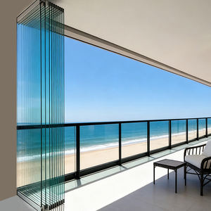Puerta Plegable <span class=keywords><strong>de</strong></span> <span class=keywords><strong>Vidrio</strong></span> sin Marco <span class=keywords><strong>para</strong></span> Balcón, Ventana o Terraza, Precio <span class=keywords><strong>de</strong></span> Fábrica, Puerta <span class=keywords><strong>de</strong></span> <span class=keywords><strong>Vidrio</strong></span> en Acordeón - Product Image 5