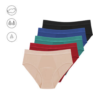 竹繊維生理用ショーツ、漏れ防止、高吸収性、女性用下着、失禁用下着、女の子用パンツ - Product Image 1