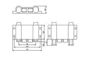מכירות טובות מודרניות דלת כפולה דלת מגנטית, אביזרי ריהוט עבור מלון סלון המלון דלת מגנטית חיצונית תופס - Product Image 4