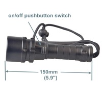 Logo personnalisé IP68 Archon Torch Super lumineux 1200 Lumens 10W équipement de plongée sous-marine sous l'eau 80m lampe de poche de plongée