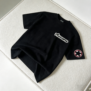 T-shirt à manches courtes en coton rétro avec écusson étoile 230 <span class=keywords><strong>g</strong></span>, col rond, 2026, nouveau t-shirt en coton distinctif pour hommes - Product Image 4