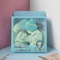 Lot de brosses de maquillage douces, antidérapantes et imperméables, bandeaux, bracelets et éponges de beauté minimalistes et modernes pour le nettoyage du visage quotidien