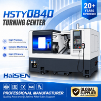 Centre d'usinage CNC haute vitesse HSTY0840, tour CNC à lit incliné avec tourelle motorisée pour l'usinage de pièces métalliques de précision
