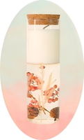 Lilin Aromaterapi Lilin Gelly Alami Bunga Kering Rempah-rempah Lilin Wangi Buatan Tangan Tutup Gabus Dekorasi Rumah