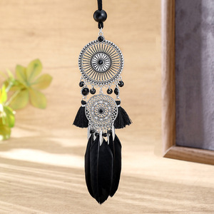 Feather Tassel <b>Statement</b> <b>Necklace</b> Alloy Tibetan Silver Women's Long Pendant Boho Fashion Jewelry - Product Image 3